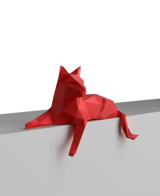 Модель для бумажного моделирования "Лежачая кошка"