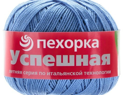 Пряжа Успешная Пехорка Состав: 100% мерсеризованный хлопок. Вес: 50 г, Длина нити: 220 м. цвет  Небо