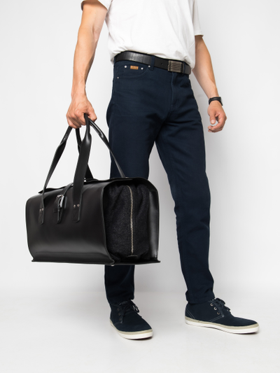 Кожаная дорожная сумка Gavardo Premium black (арт. 
4043-51)