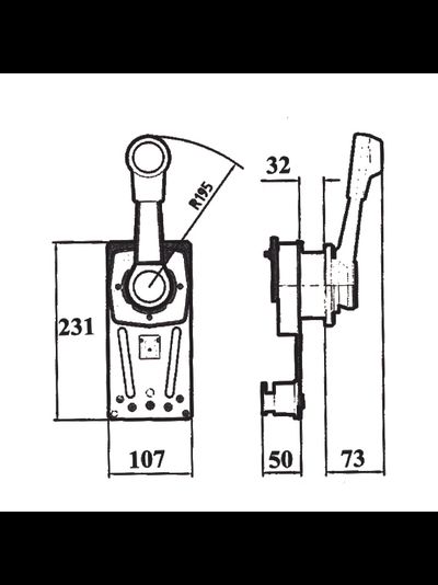 Контроллер вертикального крепления яхтенный