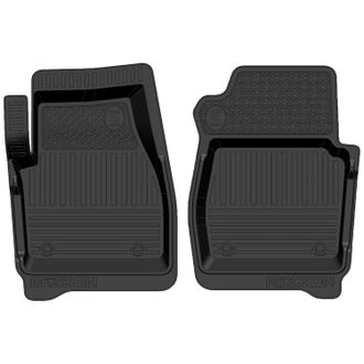 Коврик салонный резиновый (черный) для УАЗ Патриот (15-Н.В.) (передний ряд сидений) (Борт 4см)