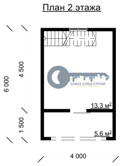 Б-10 ГАБАРИТНЫЕ РАЗМЕРЫ: (6Х6М) 2 ЭТАЖА, ОБЩАЯ ПЛОЩАДЬ: 60М²