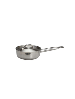 Сотейник  0,86 л. нерж. d=14 см. h=5,5 см. с крышк. тройное дно (индукция) MGsteel (С23S178KL) /1/10/