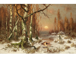 Закат в березовом лесу, по мотивам картины Клевера Ю.Ю.  (алмазная мозаика) mp-mz-mo-me avmn