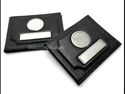 Обложка черная из кожи флотер для удостоверения в комплекте с линзами