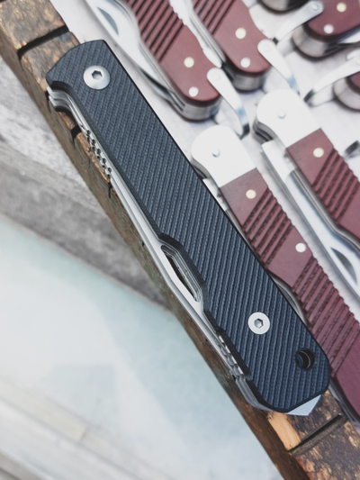 Складной нож Авиационный NEXT.  2х предметный, сталь AUS6,  рукоять G10, цвет черный