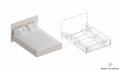 Тефия Кровать 1,6 1762х2049х970 (без основания)