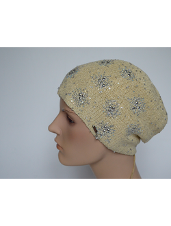 Желтый берет женский с украшениями Vizio Италия фото