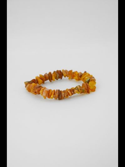 Браслет из необработанного натурального янтаря на резинке