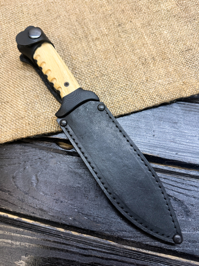 Подарочный нож 6Х9С сталь VG-10, рукоять комбинированная G10 и стабилизированное дерево