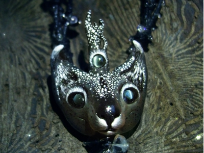 Волшебное колье-оберег "Всеокий Оракул Снов" (натуральные александриты, флюориты)