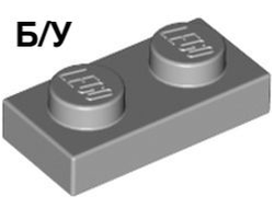 ! Б/У - Plate 1 x 2, Light Bluish Gray (3023 / 3023194 / 4211398) - Б/У