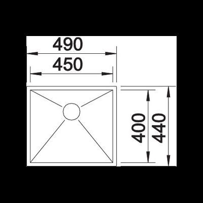 Мойка Blanco ZEROX 450-U с отв. арм. InFino