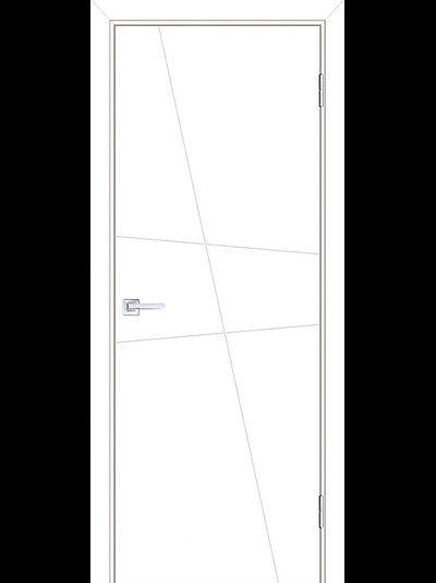 Дверь Смальта Лайн 2 вайт белая эмаль