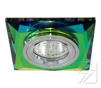 Светильник JCDR G5.3 стекло 8150 квадрат с гранями мульти-5