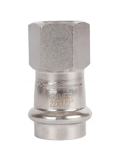 Переходник ROMMER ВПр-ВР, 22х1/2 из нержавеющей стали прессовой