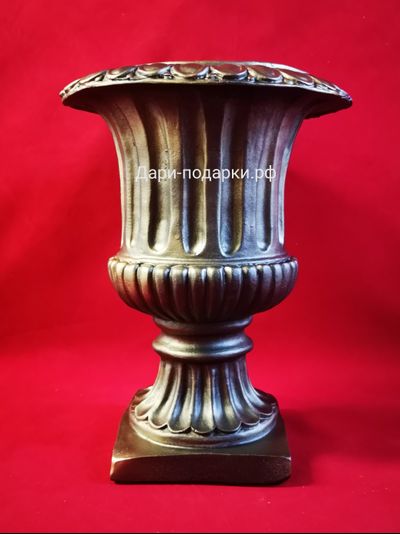 Вазон античный " БАРОККО" бронза 29*21см  1,5кг  полистоун Россия  1799/0130570