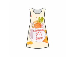 Платье 3D с полной запечаткой Капибара, Kapibara-san №19