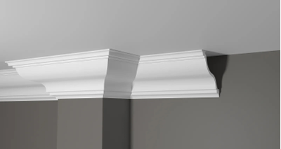 Потолочный плинтус DECOR-DIZAYN DD504, из дюрополимера, под покраску, ударопрочный, 2 метра