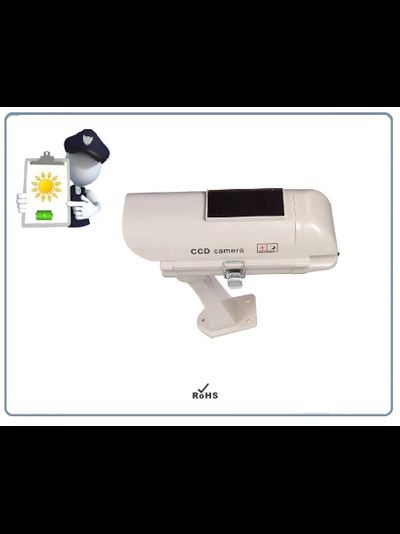 DE/SK3 Муляж уличной видеокамеры. Отсек для 2  аккумуляторов (тип АА) + солнечная панель