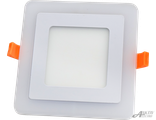 Светильник встраиваемый двухцветный квадрат DLP 6Вт (3+3Вт)