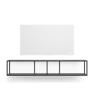 Тумба TV stand 160 lite black черное стекло подвесной