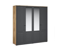 Спальня ЛАЦИО СКАНДИ - Шкаф 4д с зеркалами