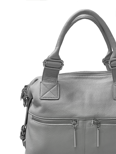 (АРТИКУЛ: 9948/52) СУМКА ЖЕНСКАЯ, НЕБОЛЬШАЯ, НАТУРАЛЬНАЯ КОЖА, СЕРАЯ, С ПЛЕЧЕВЫМ РЕМНЕМ