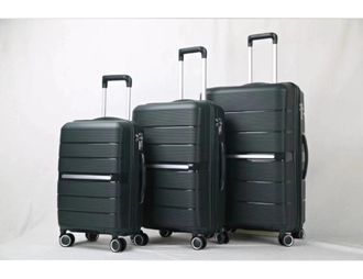 Комплект из 3х чемоданов Treepzon Evo Полипропелен S,M,L темно-зеленый