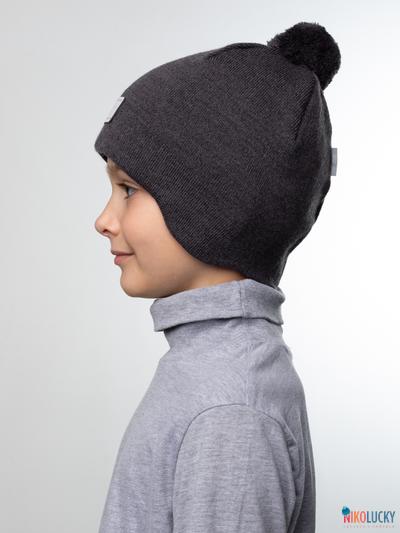 Шапка 24201-02 х/б подклад, графит 52-54