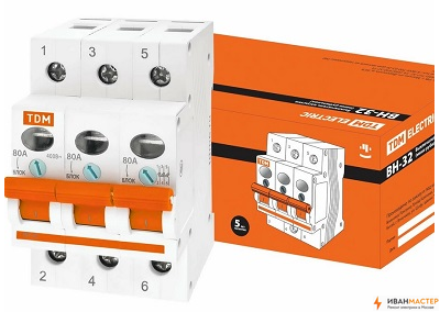 Установка рубильника на din рейку в щитке частного дома Подмосковье ИВАНМАСТЕР