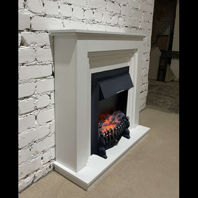 Электрокамин Вотан белый с очагом Fobos