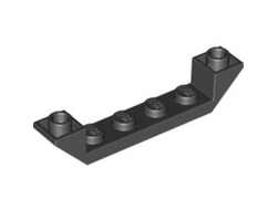 Slope, Inverted 45 6 x 1 Double with 1 x 4 Cutout, Black (52501 / 4260862 / 6064228)