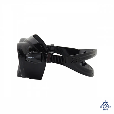 Маска для дайвинга с трубкой Sargan "АГИДЕЛЬ" черно-корич. силикон, комплект