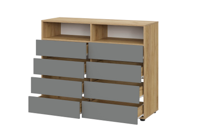 Абрау комод Дуб золотой/Графит