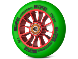 Купить колесо HIPE H01 (Green/Red) 110 для трюковых самокатов в Иркутске