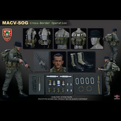 Боец спецназа MACV-SOG (война во Вьетнаме) - Коллекционная ФИГУРКА 1/6 MACV-SOG CROSS BORDER OPERATION (UD9032) - UJINDOU
