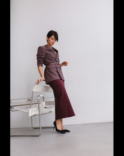 Жакет из шерсти в клетку