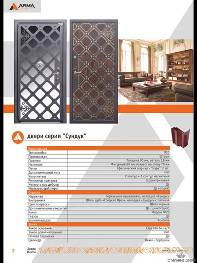 Сундук с нержавеющей вставкой