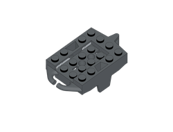 !АНАЛОГ! Vehicle, Base 4 x 5 Roller Coaster Car with Dark Bluish Gray Wheels  26021 / 24869 , Dark Bluish Gray (26021c01)