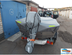 Тент на лодку САЛЮТ Realcraft 370 ( лекало в WELLBOAT 37 NEXT арт. 947, 856)