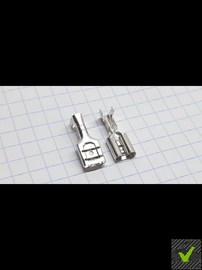 Клемма &quot;мама&quot; - 6.3мм с фиксирующим элементом 1-1.5кв.мм 905339 (DJ622-D6.3)