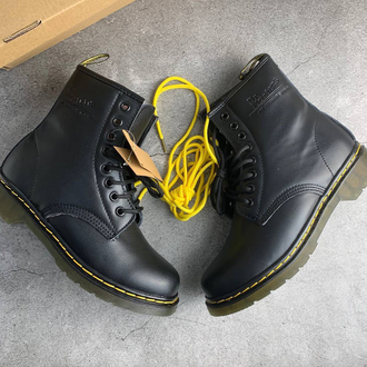 Ботинки Dr. Martens 1460 Serena черные с мехом женские