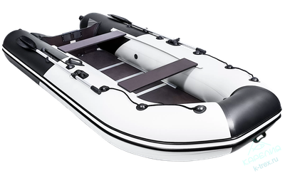 Лодка ПВХ Мастер Лодок Ривьера Компакт 3600СК "Комби" Св.Серый / Чёрный