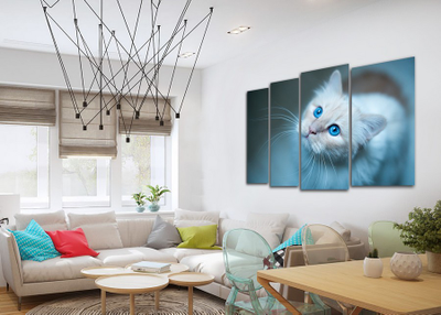 Модульная картина "Голубые глаза"