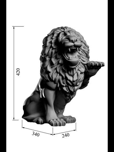 Скульптура Льва LV-002 (левосторонний)