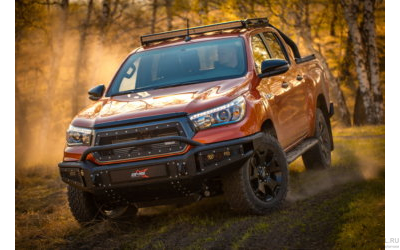 Бампер силовой передний BMS ALFA для Tayota Hilux Рево Эксклюзив 2018-2020