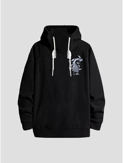 Худи с высоким горлом и вышивкой