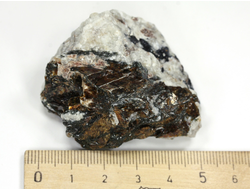 Астрофиллит на породе, Кольский п-ов, Хибины (50*45*23 мм, 70 г) №26157