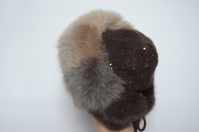 Вицио Шапка Италия с меховой оторочкой Vizio 6725